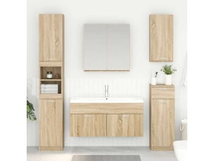 Armoire d'évier, meuble de rangement chêne sonoma bois d'ingénierie