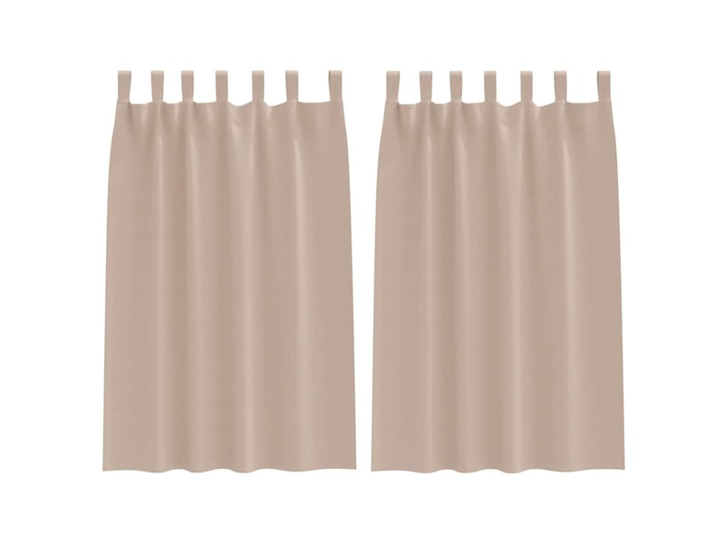 Lot de 2 rideaux occultants, rideaux black-out avec anneaux taupe 175 x 140 cm cf44770 - Conforama A
