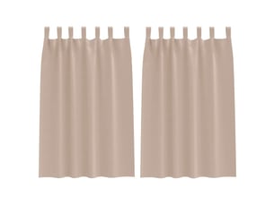 Lot de 2 rideaux occultants, rideaux black-out avec anneaux taupe 175 x 140 cm cf44770