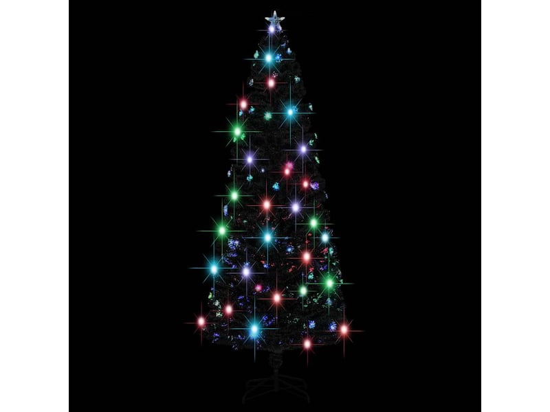 Arbre de noël, sapin de noël pré-éclairé vert et blanc 240 cm fibre optique  - Conforama A