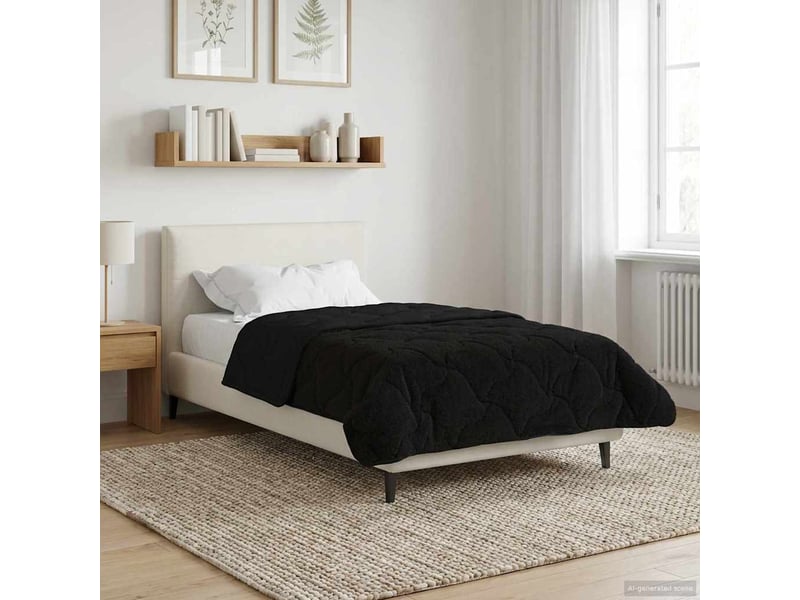  Couette - duvet d'été 135 x 200 cm été noir respirant  - Conforama B