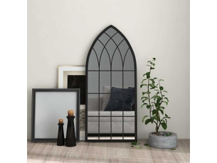 Miroir rectangulaire à fixer coloris noir <strong></strong>  <strong></strong> - 100 cm x 45 cm