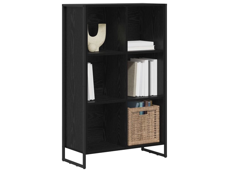  Bibliothèque, armoire à livres 99,5 x 30 x 108,5 cm bois d'ingénierie chêne noir  - Conforama C