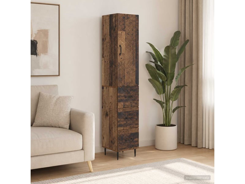  Ensemble de meubles 2 pcs, rangement de salon 33 x 34,5 x 90 cm bois d'ingénierie shl8820  - Conforama B