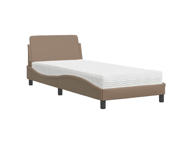  Lit simple- lit adulte -  lit avec matelas dover cappuccino 80x200 cm similicuir  - Conforama A