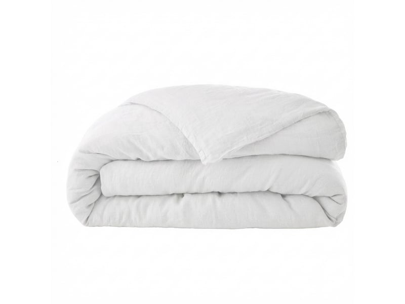  Housse de couette 140x200 cm lin rosalie craie PD24929 - Conforama A