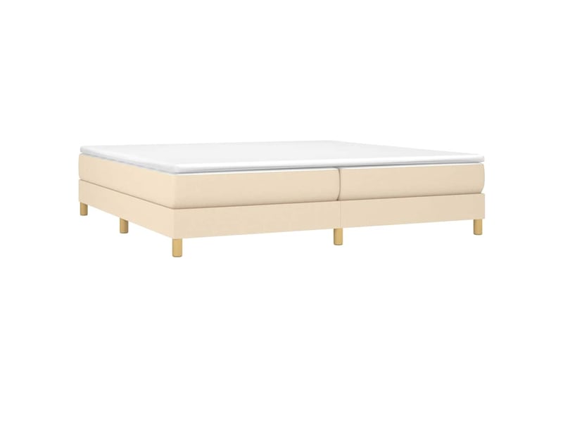  Lit double- lit adulte -  cadre de lit à lattes crème 200x200 cm tissu  - Conforama B