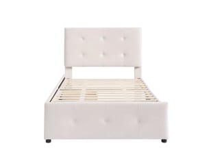 Lit simple 90x200 cm   Sol Morn coloris beige