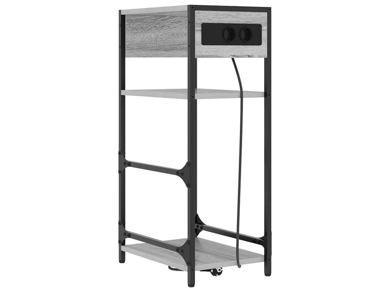  Table de chevet gris sonoma 40 x 27 x 76 cm bois d'ingénierie  - Conforama A