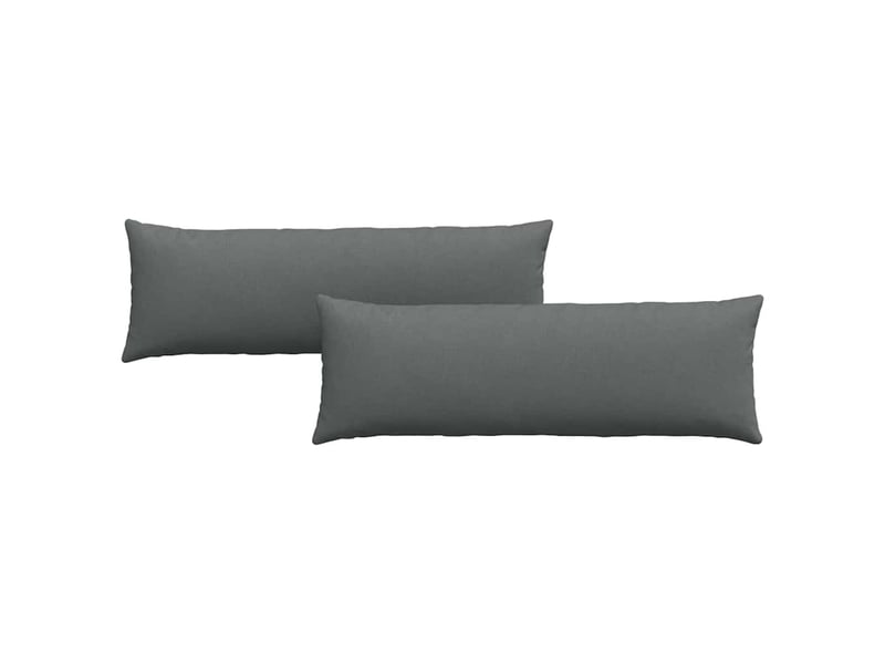  Lot de 2 coussins de canapé, coussins décoratifs tissu gris foncé 120 x 40 cm cf58853  - Conforama A