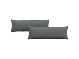 Lot de 2 coussins de canapé, coussins décoratifs tissu gris foncé 120 x 40 cm cf58853