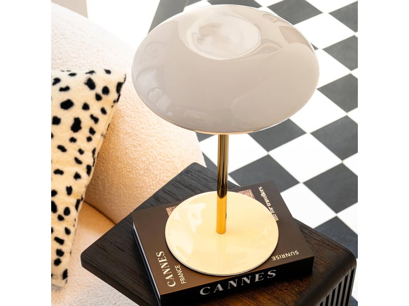  Lampe à poser en métal edvin 38cm blanc  - Conforama D