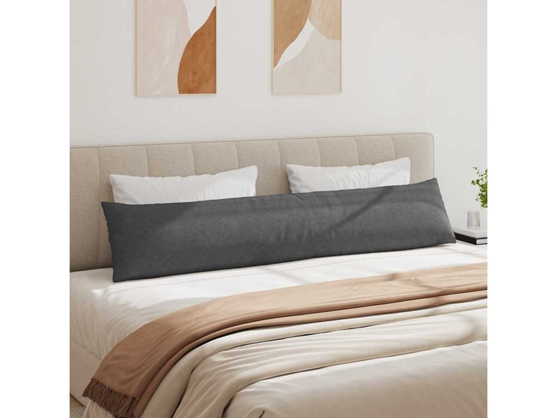 Lot de 2 coussins de canapé, coussins décoratifs gris foncé 200 x 40 cm cf59084 - Conforama D