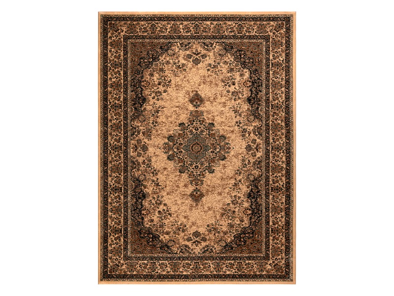  Tapis en laine kashqai 4355 100 oriental, cadre, ornement beige   vert 135x200 cm  - Conforama B