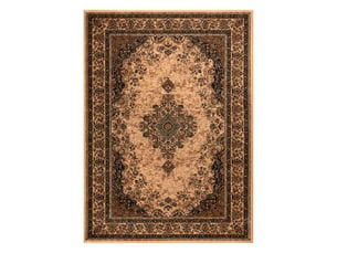Tapis en laine kashqai 4355 100 oriental, cadre, ornement beige   vert 135x200 cm