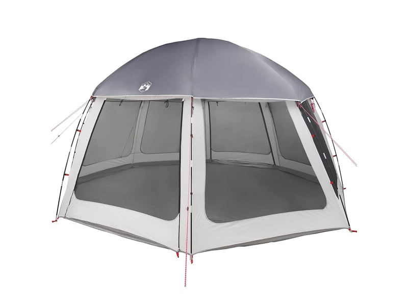  Tente piscine toit amovible parois maille gris 510x510 cm  - Conforama C
