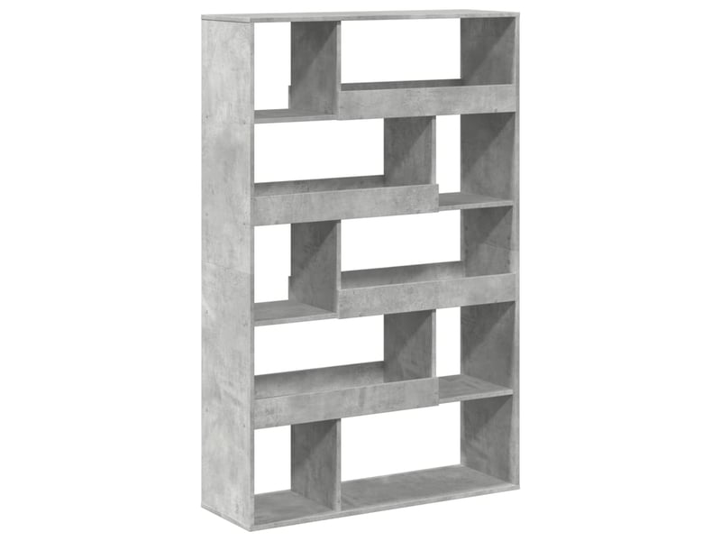  Bibliothèque, meuble de rangement salon gris béton 100x33x156,5 cm bois d'ingénierie  - Conforama A