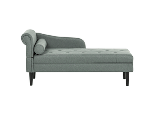 Chaise longue côté gauche yvoire tissu vert