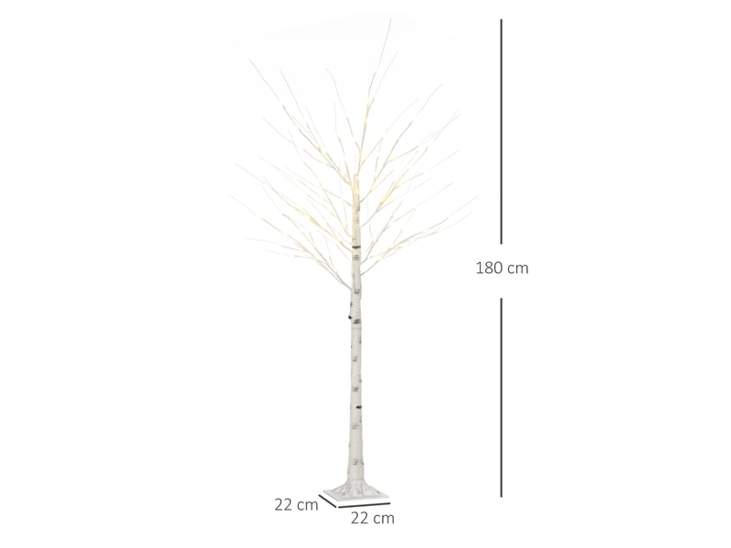  Arbre lumineux led, décoration lumineuse blanc chaud, 96 leds 180 cm, décoration de noël, chambre, maison, blanc  - Conforama C