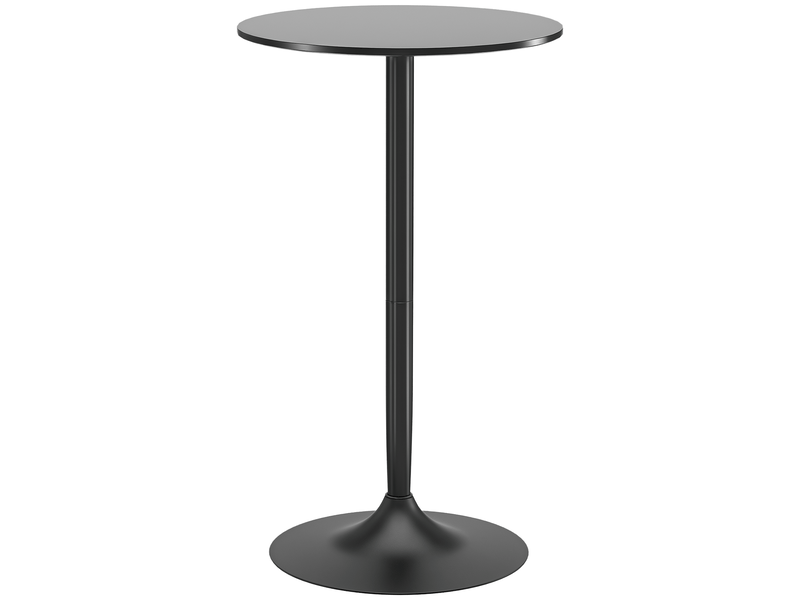  Table de bar ronde table de bistro mange-debout table de cuisine style contemporain plateau peint et cadre en acier  - Conforama A