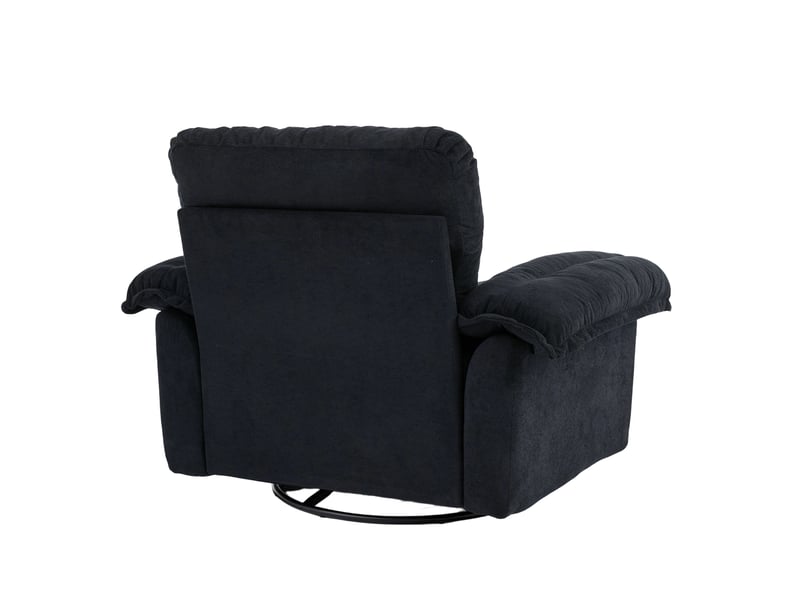  Fauteuil individuel rembourré pivotant 360° en tissu chenille  - Conforama D