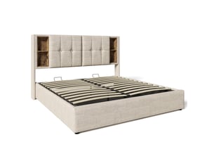 Lit coffre 160x200 cm DZMDIP coloris bois clair