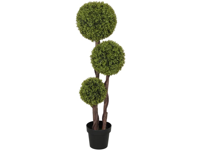  Buis artificiel 115 cm plante d'intérieur, plante en pot, décoration intérieure, plantes décoratives pour la maison, le bureau, le couloir, le jardin, vert  - Conforama A