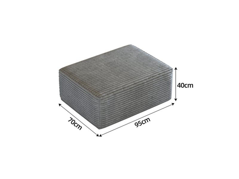 Pouf ottoman y165 gris - fauteuil de salon moderne, déco chic et d'appoint - Conforama C