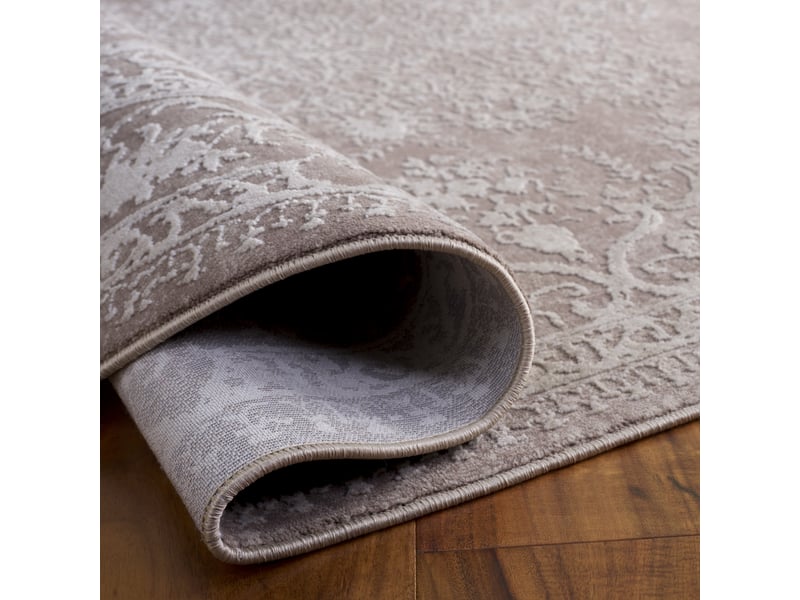  Tapis contemporain en polyester beige, 201 x 201 cm  - Conforama C