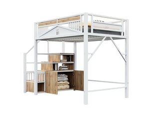 Lit mezzanine 140x200 cm <strong>MERAX</strong>  <strong>lit enfant bicolore</strong> coloris bicolore