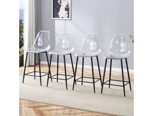 tabouret de bar  <strong>HAUSS SPOLE</strong>  - noir hauteur d'assise 65 cm vendu Par 4