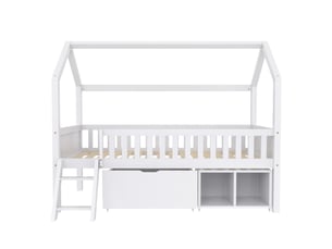 Lit cabane 90x200 cm DZMDIP coloris blanc