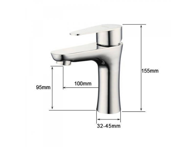  Robinet de lavabo, acier inoxydable 304, galvanoplastie polie, contrôle de l'eau chaude et froide, noyau de valve en céramique PB502378 - Conforama C