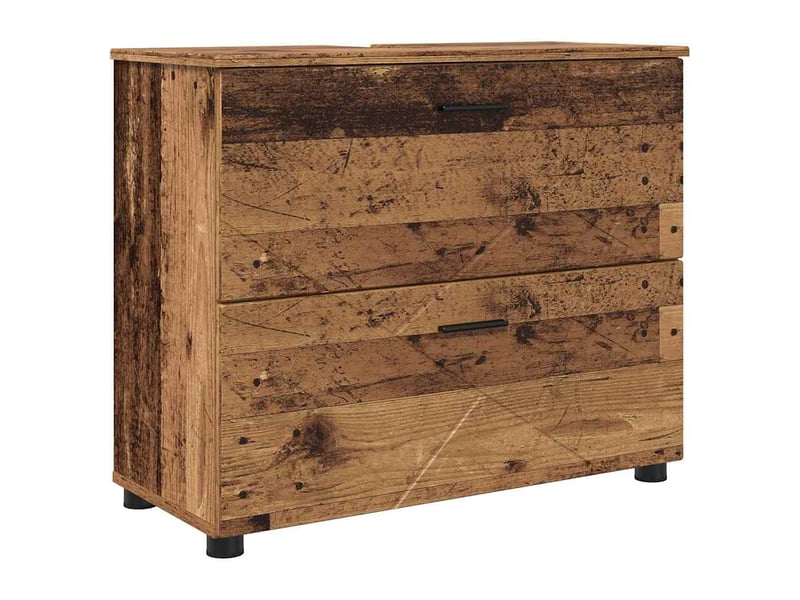  Cabinet de salle de bain, armoire salle de bain bois ancien 76,5 x 35 x 64 cm cf65271  - Conforama A
