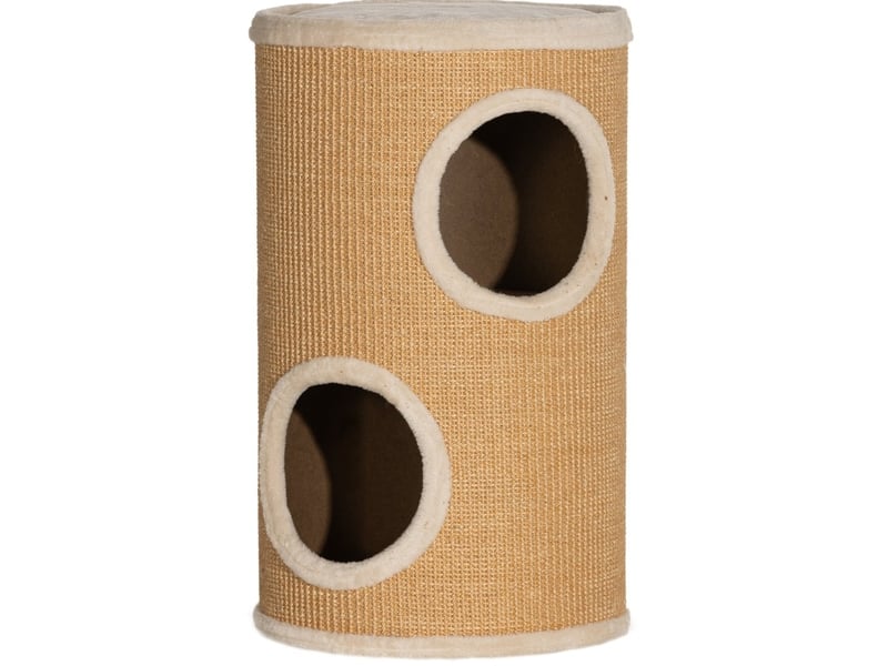  Tour cylindrique 35x60 cm double niveau marron beige  - Conforama A