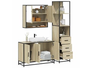 Ensemble de meubles de salle de bain 3 pcs chêne sonoma cf63770