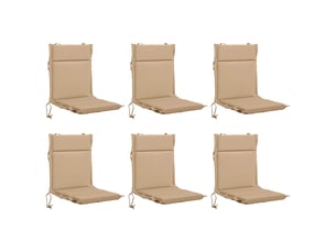 Lot de 6 coussins de chaise à dossier haut gemert cf59366