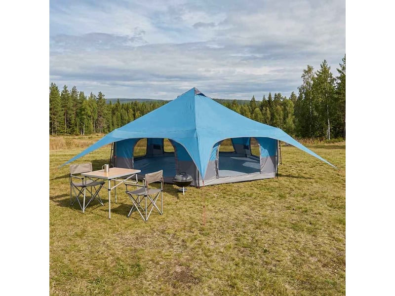  Tente de camping, tente familiale 18 personne bleu  - Conforama B