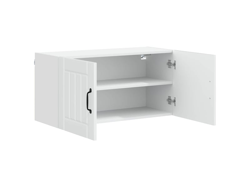  Meuble mural de cuisine, armoire de cuisine blanc brillant 80x31x40cm shl8910  - Conforama E