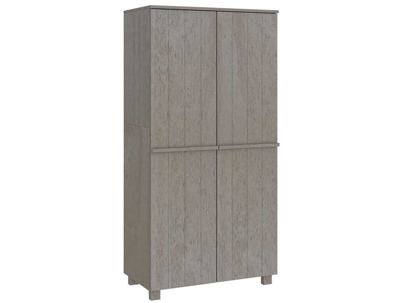  Garde-robe, armoire de rangement hamar gris clair 89x50x180 cm bois massif de pin  - Conforama A