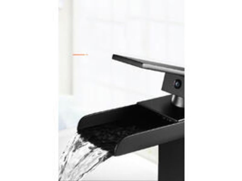  Robinet de salle de bain noir style lavabo – robinet de lavabo monotrou tout cuivre à poser sur comptoir YSK0001581LY - Conforama E