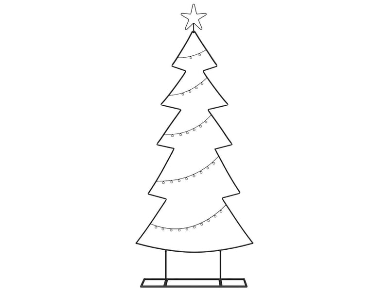  Arbre de noël, sapin de noël en métal noir 150 cm acier  - Conforama E