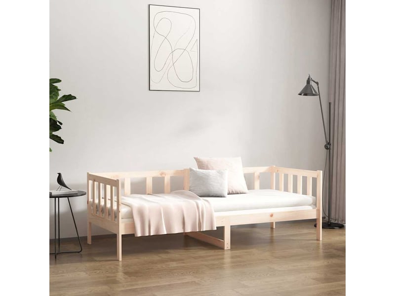 Lit simple- lit adulte - lit de jour sans matelas 80x200 cm bois de pin massif - Conforama B