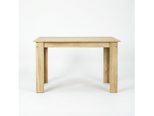 Table à manger 120 x 69 cm en panneaux de particules, finition chêne clair
