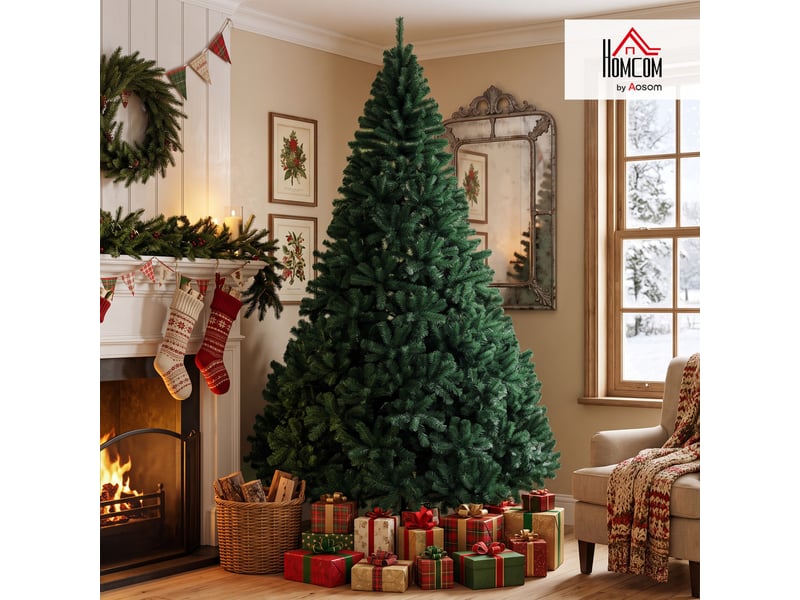  Sapin de noël artificiel de 270 cm avec 2418 extrémités de branches articulées  - Conforama C