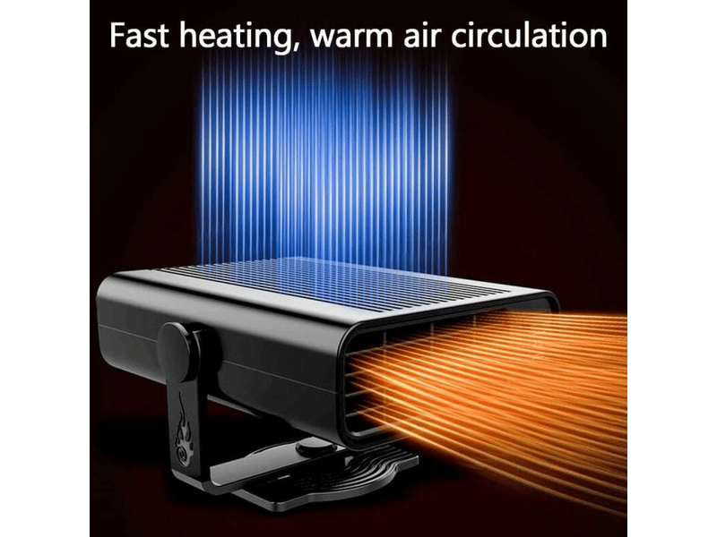  Chauffage de voiture 2 en 1 12v 150w dégivreur de pare-brise portable à dégivrage rapide et rotatif à 360 degrés avec prise allume-cigare (noir, multicolore - xlh-zls-005854mf XLH-ZLS-005854MF - Conforama E