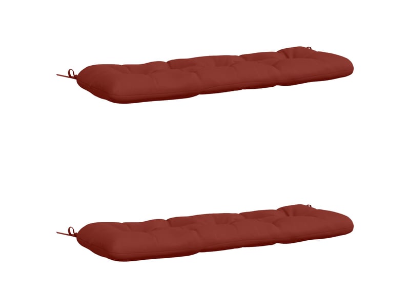  Lot de 2 coussins de banc, coussins d'assise vianen 100 % polyester rouge cf57663  - Conforama A