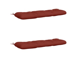 Lot de 2 coussins de banc, coussins d'assise vianen 100 % polyester rouge cf57663