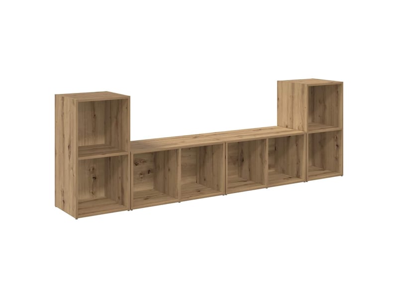  Ensemble meuble tv - banc tv - meuble de rangement 4 pcs chêne artisanal bois d'ingénierie  - Conforama A