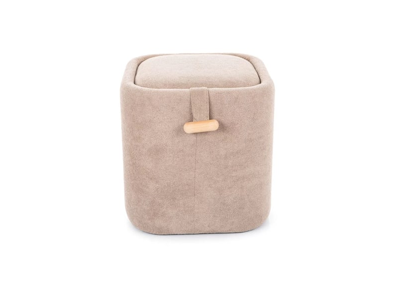  Pouf avec rangement en tissu - gamme nap - taupe  - Conforama B